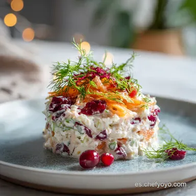 Ensalada Rusa Navide&ntilde;a para 10 Porciones en 45 Minutos Tarjeta de receta