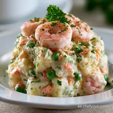 Ensaladilla Rusa Con Langostinos y Atún Tarjeta de receta