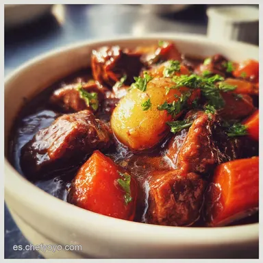 Estofado de Ternera Tradicional - Cocina Casera Tarjeta de receta