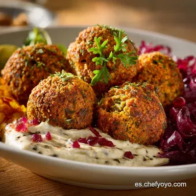 Falafel Sin harinas: La Receta Tradicional S&uacute;per Crujiente y Vegano! Tarjeta de receta