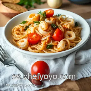 Fideu&agrave; Receta Aut&eacute;ntica: &iexcl;Sabor Mediterr&aacute;neo en tu Mesa! Tarjeta de receta