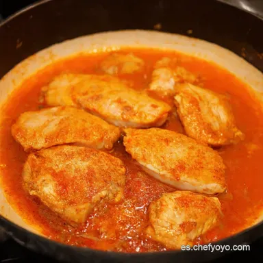 Filetes de Pollo al Ajillo F&aacute;ciles Receta de la Abuela Tarjeta de receta