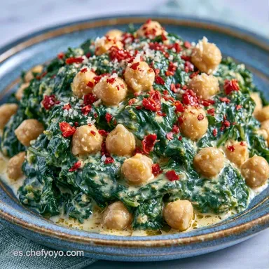Garbanzos Con Espinacas En 15 Minutos Tarjeta de receta