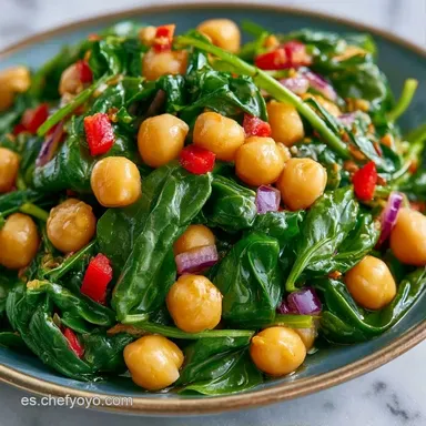 Garbanzos Con Espinacas Para 4 Personas Tarjeta de receta