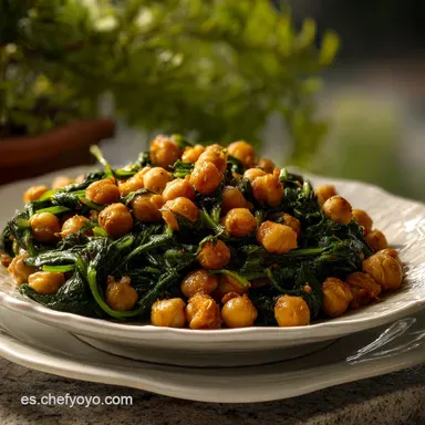 Garbanzos con espinacas Ready in 30 Min Tarjeta de receta