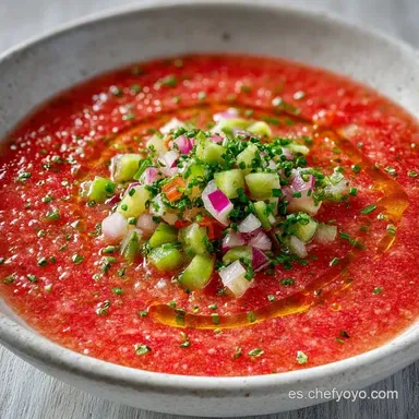 Gazpacho en Thermomix para 4 Personas Tarjeta de receta