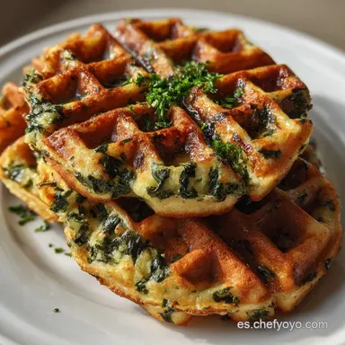 Green Gofres Ceto y Sin Gluten: Crujientes Tarjeta de receta