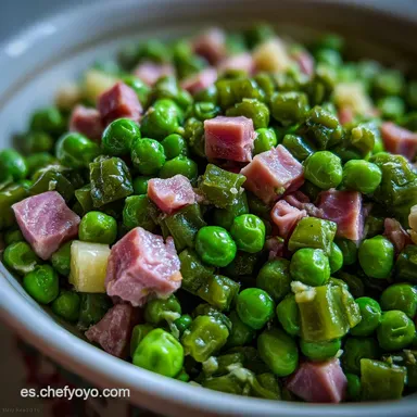 Guisantes con Jam&oacute;n en 25 Minutos: Receta Cl&aacute;sica Tarjeta de receta
