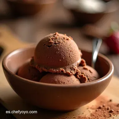 Helado de Chocolate SIN Cocci&oacute;n Receta F&aacute;cil y Cremosa Tarjeta de receta