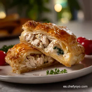 Hojaldre Relleno: Base Seca y Cremoso Interior Tarjeta de receta