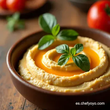 Hummus Casero Cremoso Receta F&aacute;cil y Deliciosa Tarjeta de receta