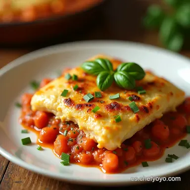 Plantilla receta para imprimir Lasa&ntilde;a de Calabac&iacute;n Ricotta y Cero Agua Tarjeta de receta