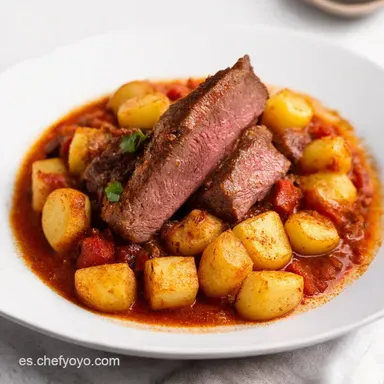 Lomo al Ajillo con Patatas Receta Espa&ntilde;ola F&aacute;cil
