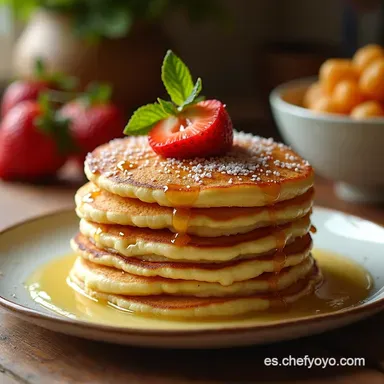 Recetapara los mejores Hot Cakes Esponjosos como los de la Abuela Tarjeta de receta