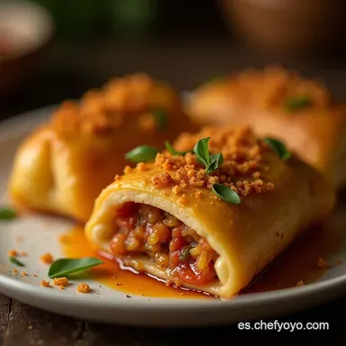 Receta Lumpias Chinas Caseras El Crujido Perfecto Tarjeta de receta
