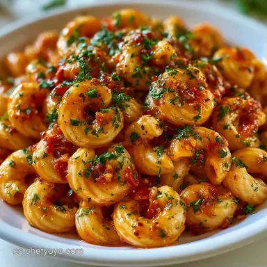 Macarrones Con Tomate para 4 Personas Tarjeta de receta