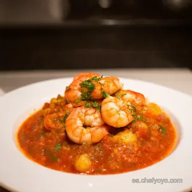 Merluza en Salsa con Gambas Receta F&aacute;cil y Deliciosa Tarjeta de receta