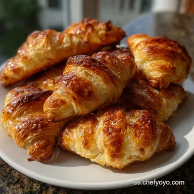 Mini Croissant: Crujientes y Alveolados en Casa Tarjeta de receta