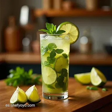 Mojito Cubano Aut&eacute;ntico Receta Refrescante al Estilo Cubano Tarjeta de receta