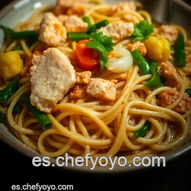 Noodles con Pollo y Verduras: &iexcl;La Receta Estrella de Casa! Tarjeta de receta