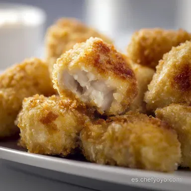 Nuggets de Pollo Caseros: Crujientes y Saludables con Panko Tarjeta de receta