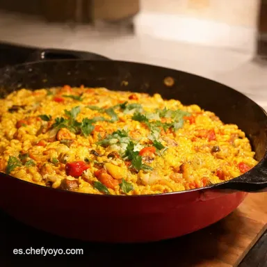 Paella Valenciana Aut&eacute;ntica Secretos e Ingredientes Clave Tarjeta de receta