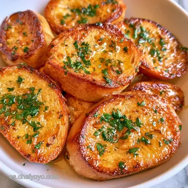 Pan de Ajo Crujiente al Horno Tarjeta de receta