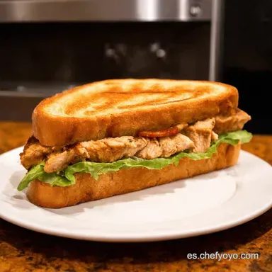 Panera Bread Chipotle Chicken Panini Casero Sabor Aut&eacute;ntico Tarjeta de receta