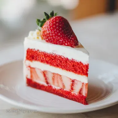 Pastel de Fresa con Buttercream para 12 Porciones Tarjeta de receta