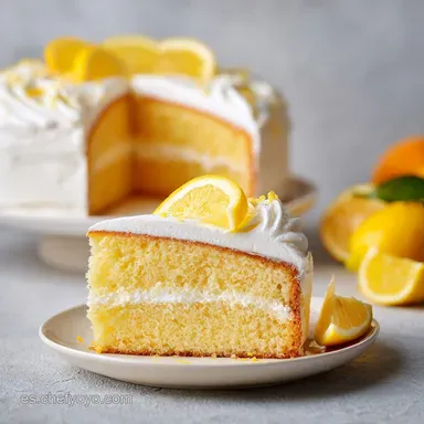 Pastel Nube de Lim&oacute;n: Bizcocho Esponjoso en 70 Minutos Tarjeta de receta