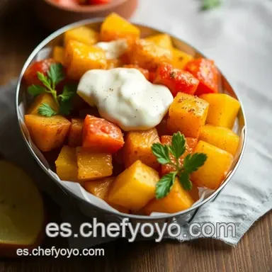 &iexcl;Patatas Bravas al Microondas! Listas en un plis-plas Tarjeta de receta