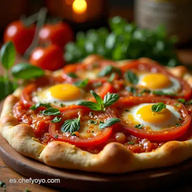 Pizza de Desayuno con Salsa de Salchicha Como en Casa Tarjeta de receta