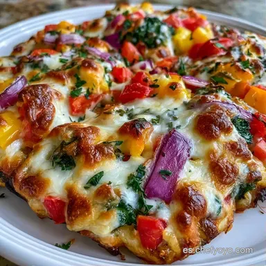 Pizza de Verduras Casera para 2 Personas Tarjeta de receta