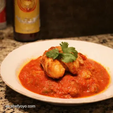Pollo a la Cerveza Estilo Abuela Receta Casera y Tierno Tarjeta de receta
