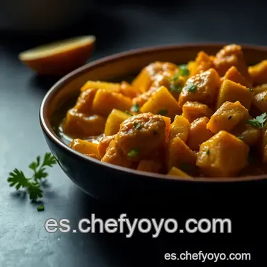 Pollo al Curry Cremoso &iexcl;De Rechupete! El texto completo aqu&iacute; Tarjeta de receta