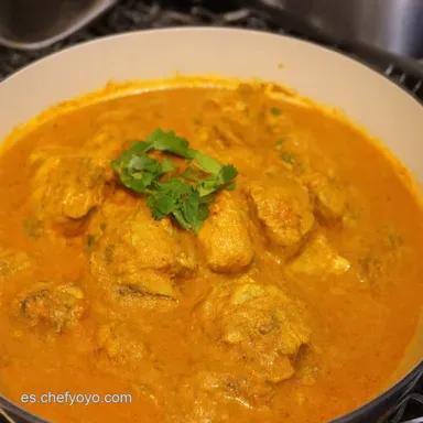 Receta Pollo al Curry Cremoso Estilo Hind&uacute; F&aacute;cil Tarjeta de receta