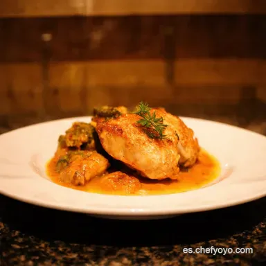 Delicioso Pollo a la Toscana Chicken in a Facil&iacute;simo Tarjeta de receta