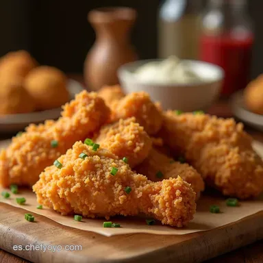 Pollo Crispy Casero Como el de KFC Receta F&aacute;cil Tarjeta de receta