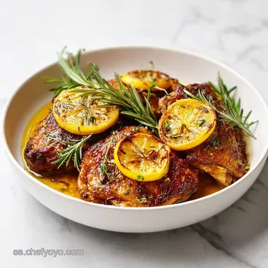 Pollo Lim&oacute;n Romero: Piel Crujiente Tarjeta de receta