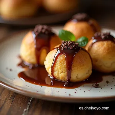 Receta de Profiteroles Cl&aacute;sicos El Secreto para que no se Desinflen Postre Franc&eacute;s Tarjeta de receta
