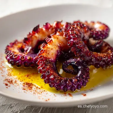 Pulpo a la Brasa con Piel Crujiente Tarjeta de receta