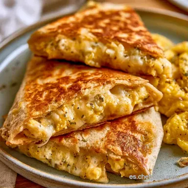 Quesadilla de Trigo con Huevo en 12 Min Tarjeta de receta