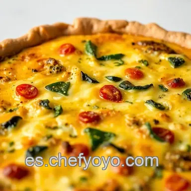 Quiche de Verduras Mediterr&aacute;neo: &iexcl;Receta F&aacute;cil y Deliciosa! Tarjeta de receta