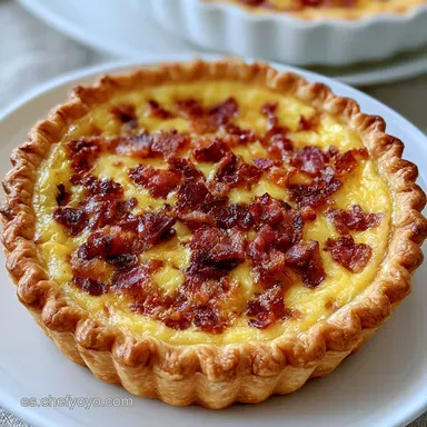 Receta Quiche Lorraine: Crujiente y Cremosa Tarjeta de receta