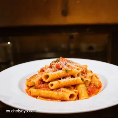 Rigatoni alla Vodka con Piment&oacute;n Mi Secreto Tarjeta de receta