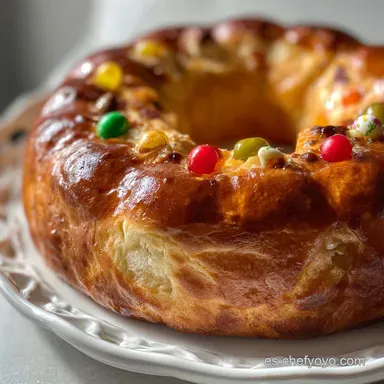 Rosc&oacute;n de Reyes: Receta Aut&eacute;ntica y Esponjosa de Tradici&oacute;n Tarjeta de receta