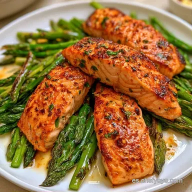 Cenas En Air Fryer Saludables con Salmón Tarjeta de receta