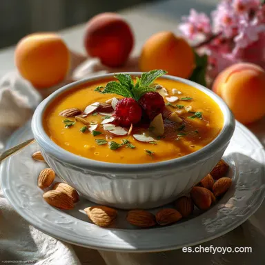 Salmorejo De Albaricoque Sin Gluten Fresco: Receta Vegana R&aacute;pida Tarjeta de receta