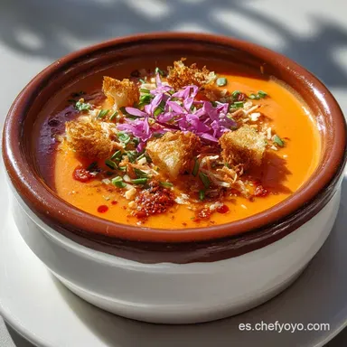 Salmorejo Cordob&eacute;s Receta Tradicional para 4 Raciones Tarjeta de receta
