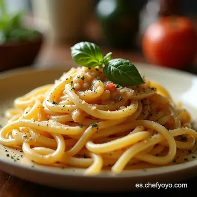 Salsa Alfredo Estilo Olive Garden Directo a Roma Tarjeta de receta